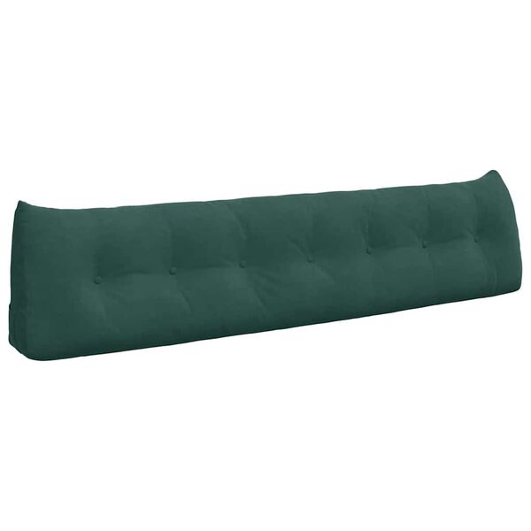 vidaXL Cuscino per Schiena Verde Scuro 200 x 24 x 50 cm Velluto