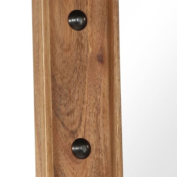 vidaXL Specchio in Legno Massello di Acacia 50x80 cm