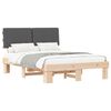 vidaXL Letto con Testiera Rivestita Grigio scuro 120 x 190 cm
