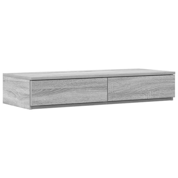 vidaXL Cassetti per letto Grigio Sonoma 75 x 36,5 x 16,5 cm