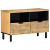 vidaXL Mobile Porta TV Marrone 70x33x46 cm in Legno Massello di Mango