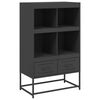 vidaXL Credenza Nera 68x39x111,5 cm Acciaio