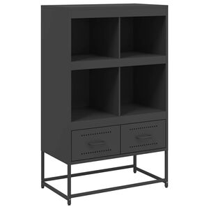 vidaXL Credenza Nera 68x39x111,5 cm Acciaio