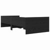 vidaXL Struttura del letto Rovere Nero 100 x 200 cm Pino massello