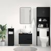 vidaXL Mobile da Bagno Rovere Nero 65 x 33 x 60 cm Legno multistrato