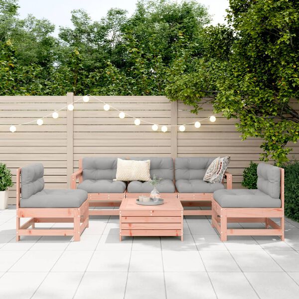 vidaXL Set Divani da Giardino 6 pz in Legno Massello Abete Douglas