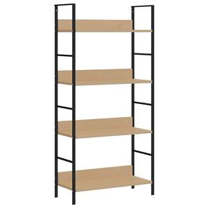 vidaXL Scaffale Libri 4 Ripiani Rovere 60x27,6x124,5 Legno Multistrato