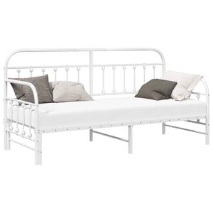 vidaXL Struttura per letto di giorno Bianco 75 x 190 cm