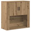 vidaXL Armadietto a muro con porta Rovere artigianale 80 x 33 x 80 cm