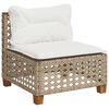 vidaXL Set Divano da Giardino 6 pz con Cuscini Beige in Polyrattan