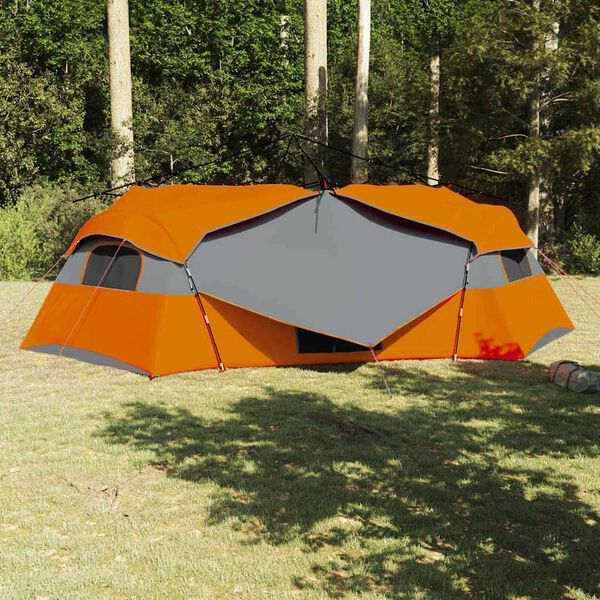 vidaXL Tenda interna Grigio e arancione 520 x 520 x 190 cm taffetà