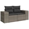 vidaXL Set Divani da Giardino 4 pz con Cuscini in Polyrattan Grigio