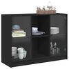 vidaXL Credenza Nero 102x37x75,5 cm in Legno Multistrato