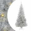 vidaXL Albero di Natale con 300 LED con supporto Argento 240 cm PET