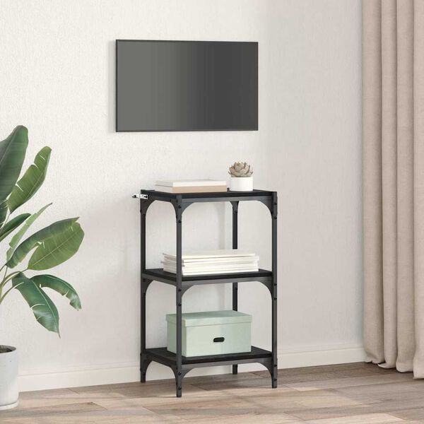 vidaXL Armadio per Libri Rovere nero 40 x 33 x 70,5 cm