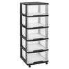 Curver Cassettiera Essentials 100L Trasparente e Nero