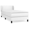vidaXL Giroletto a Molle con Materasso Bianco 90x190 cm in Similpelle