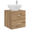 vidaXL Mobile Lavabo da Parete Rovere Artigianale