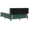 vidaXL Letto a molle con materasso Verde Scuro 200 x 140 cm Velluto