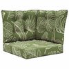 vidaXL Cuscino per divano da esterno 3 pcs Design a foglia Poliestere