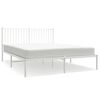 vidaXL Giroletto con Testiera Metallo Bianco 160x200 cm