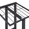 vidaXL Fioriera a 4 Piani con Ruote 44x23x80 cm Ferro Nero