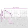 vidaXL Recinzione con Posto Verde 0,4 x 10 m Acciaio e PVC