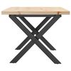 vidaXL Tavolino Salotto Telaio a X 80x50x40,5 cm Legno Pino e Acciaio