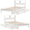 vidaXL Letto Libreria senza Materasso Bianco 100x200 cm Legno di Pino