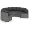 vidaXL Set Divani da Giardino 6 pz con Cuscini in Polyrattan Grigio