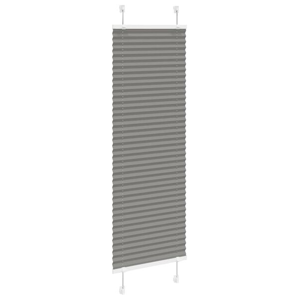 vidaXL Tenda Plissettata Antracite 50x100 cm Larghezza Tessuto 49,4 cm