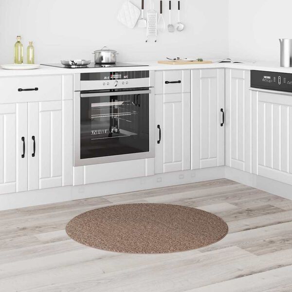 vidaXL Tappeto Shaggy Antiscivolo Marrone 90 x 90 cm PP