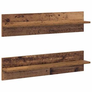 vidaXL Scaffale da parete 2 pcs Legno vecchio 80 x 11,5 x 18 cm