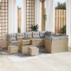 vidaXL Set Divano da Giardino con cuscino 12 pcs beige e grigio chiaro