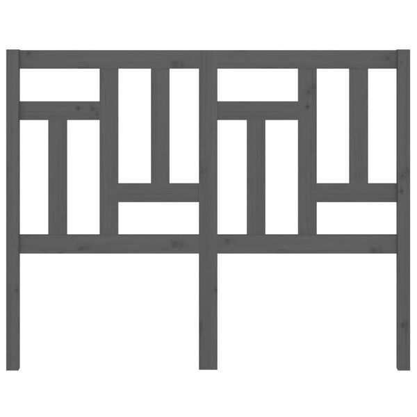 vidaXL Testiera per Letto Grigia 125,5x4x100 cm Legno Massello di Pino