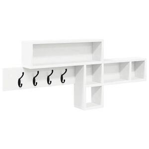 vidaXL Appendiabiti a muro A parete Bianco 100 x 12 x 43,5 cm