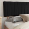vidaXL Letto con Testiera Rivestita Nero 200 x 200 cm Pino massello