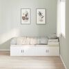 vidaXL Struttura letto con contenitore Bianco 90 x 200 cm