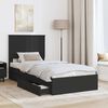 vidaXL Letto con Contenitore Nero 75 x 190 cm Legno multistrato