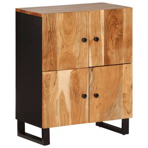 vidaXL Credenza con 4 Ante 60x33x75 cm in Legno Massello di Acacia