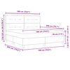 vidaXL Letto a molle con materasso con led Talpa 180 x 200 cm Tessuto