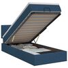 vidaXL Letto ottomano con materasso Blu 90 x 200 cm Tessuto