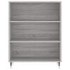 vidaXL Credenza Grigio Sonoma 69,5x34x180 cm in Legno Multistrato