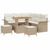 vidaXL Set Divano da Giardino 8 pz 7-Numero di posti Beige e Crema