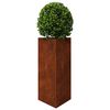 vidaXL Fioriere da Giardino 2 pz Triangolari 40x40x75cm Acciaio Corten
