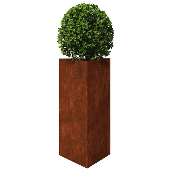 vidaXL Fioriere da Giardino 2 pz Triangolari 40x40x75cm Acciaio Corten