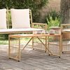 vidaXL Tavolo da Esterno Naturale 80 x 40 x 40 cm Acciaio e Polyrattan