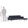 vidaXL Divano letto a L grigio scuro in poliestere