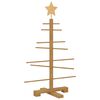 vidaXL Albero di Natale in legno Marrone 75 cm Bamb&ugrave;
