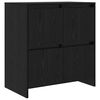 vidaXL Credenza Rovere Nero 70 x 41 x 75 cm Legno multistrato